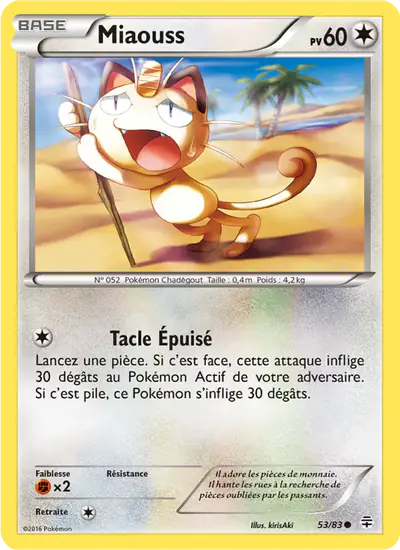 Image de la carte Pokemon Miaouss 53/83
