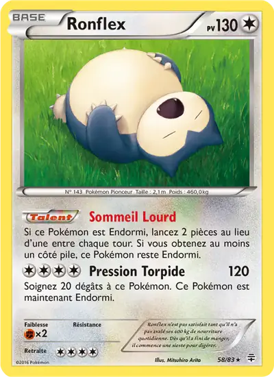 Image de la carte Pokemon Ronflex 58/83