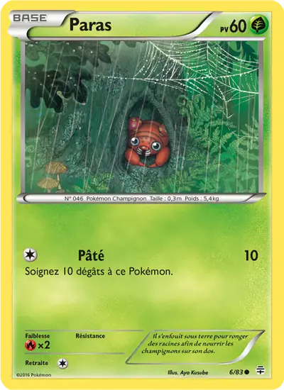 Image de la carte Pokemon Paras 6/83