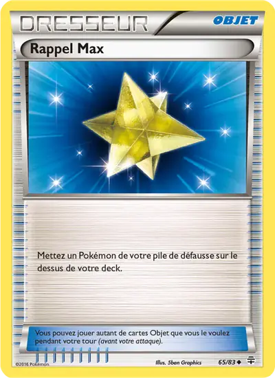 Image de la carte Pokemon Rappel Max 65/83