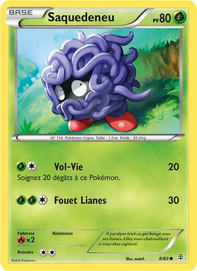 Image de la carte Pokemon Saquedeneu 8/83