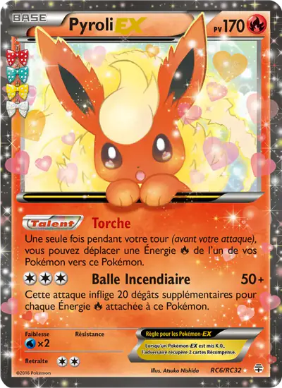 Image de la carte Pokemon Pyroli EX RC6/83