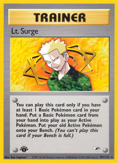 Image de la carte Pokemon Lt. Surge (Édition 1) 101/132