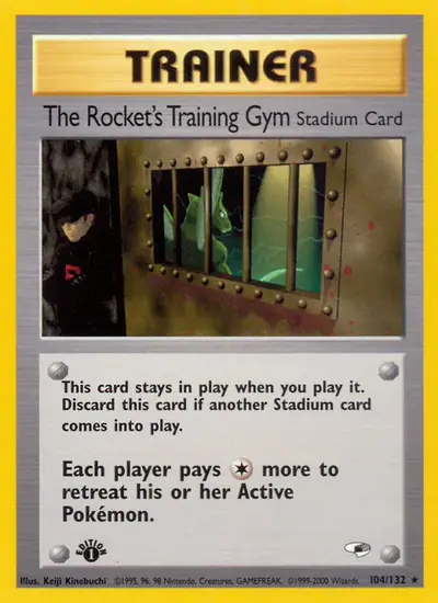 Image de la carte Pokemon The Rocket's Training Gym (Édition 1) 104/132
