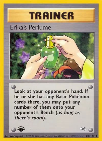 Image de la carte Pokemon Erika's Perfume (Édition 1) 110/132