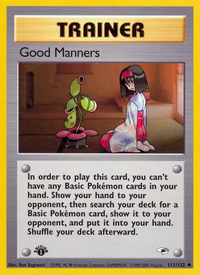 Image de la carte Pokemon Good Manners (Édition 1) 111/132