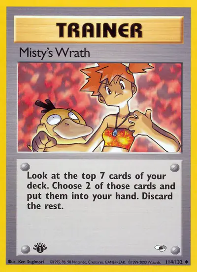 Image de la carte Pokemon Misty's Wrath (Édition 1) 114/132