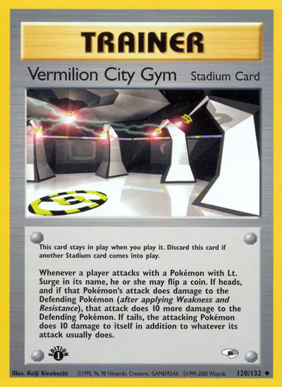 Image de la carte Pokemon Vermilion City Gym (Édition 1) 120/132