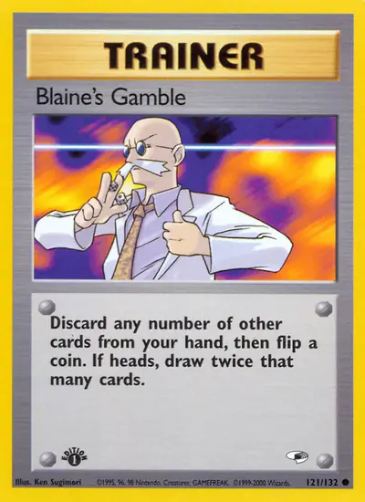 Image de la carte Pokemon Blaine's Gamble (Édition 1) 121/132