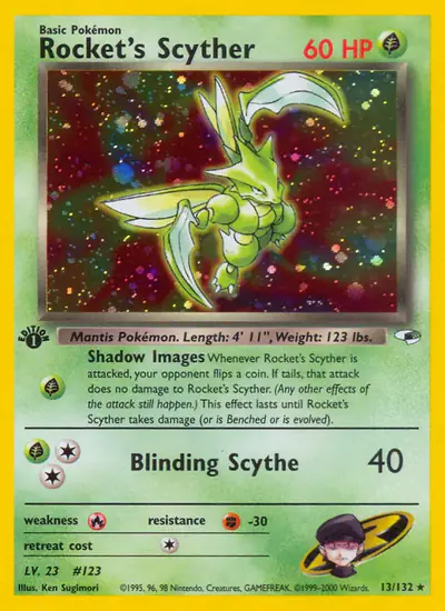Image de la carte Pokemon Rocket's Scyther (Édition 1) 13/132