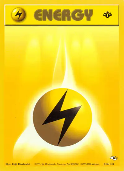 Image de la carte Pokemon Lightning Energy (Édition 1) 130/132