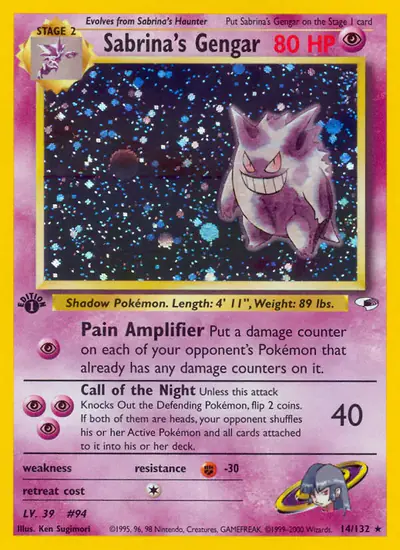 Image de la carte Pokemon Sabrina's Gengar (Édition 1) 14/132