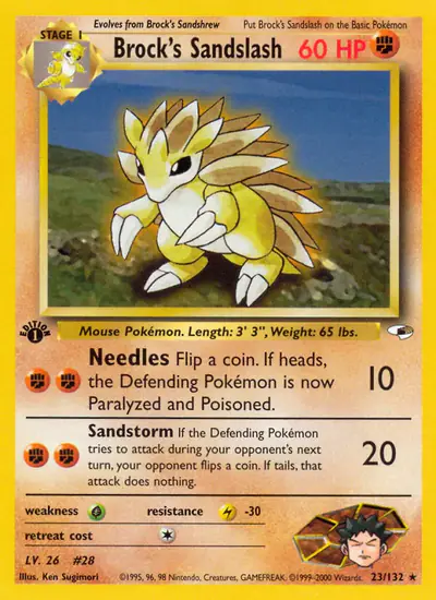 Image de la carte Pokemon Brock's Sandslash (Édition 1) 23/132