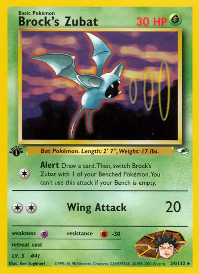 Image de la carte Pokemon Brock's Zubat (Édition 1) 24/132