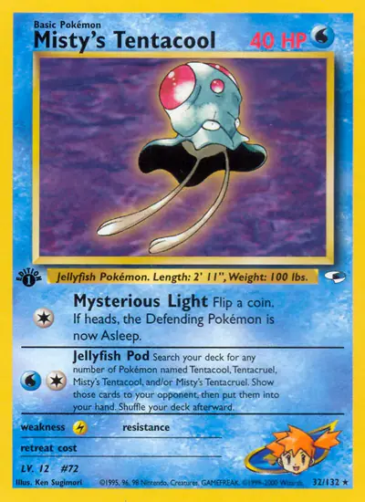 Image de la carte Pokemon Misty's Tentacool (Édition 1) 32/132