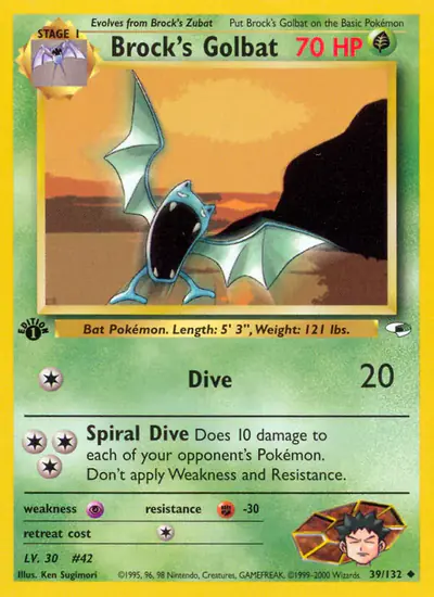 Image de la carte Pokemon Brock's Golbat (Édition 1) 39/132