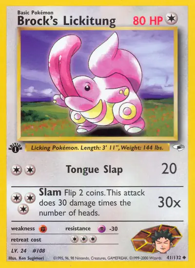 Image de la carte Pokemon Brock's Lickitung (Édition 1) 41/132