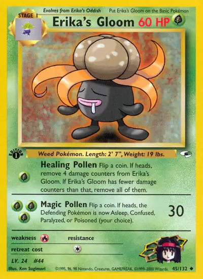 Image de la carte Pokemon Erika's Gloom (Édition 1) 45/132