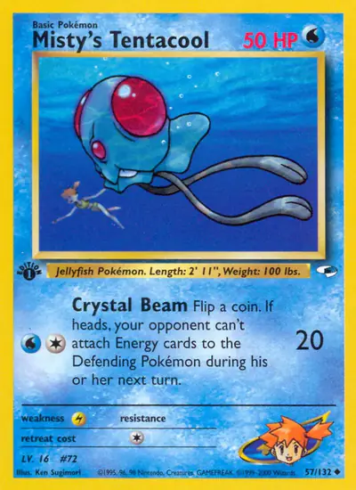Image de la carte Pokemon Misty's Tentacool (Édition 1) 57/132