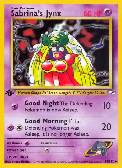 Image de la carte Pokemon Sabrina's Jynx (Édition 1) 59/132