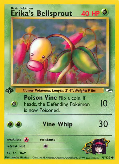 Image de la carte Pokemon Erika's Bellsprout (Édition 1) 75/132
