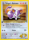 Image de la carte Lt. Surge's Rattata 82/132