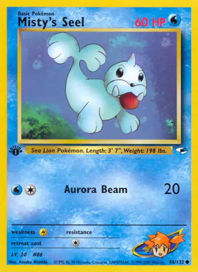 Image de la carte Pokemon Misty's Seel (Édition 1) 88/132