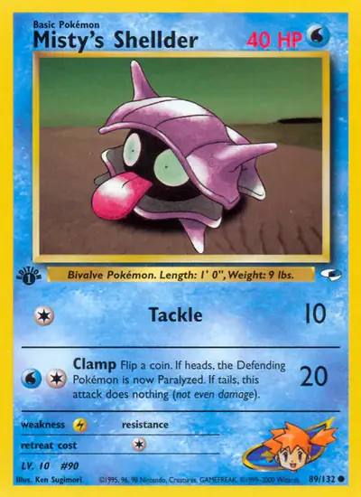 Image de la carte Pokemon Misty's Shellder (Édition 1) 89/132