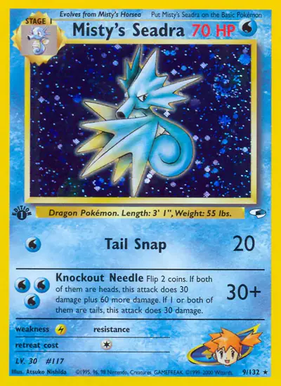 Image de la carte Pokemon Misty's Seadra (Édition 1) 9/132