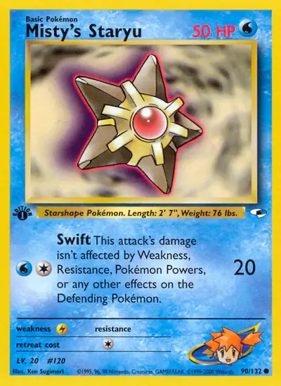Image de la carte Pokemon Misty's Staryu (Édition 1) 90/132