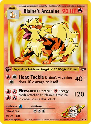 Blaine's Arcanine 1/132