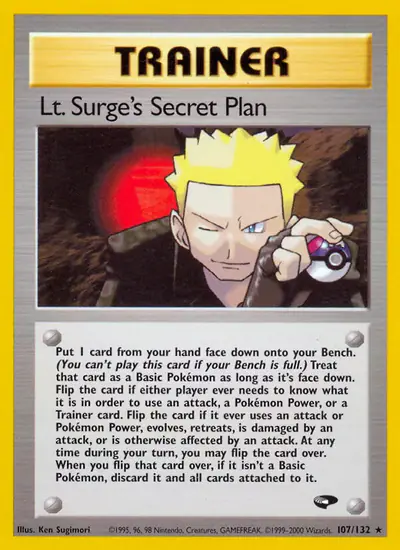 Image de la carte Pokemon Lt. Surge's Secret Plan (Édition 1) 107/132