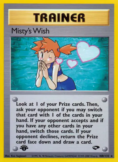 Image de la carte Pokemon Misty's Wish (Édition 1) 108/132