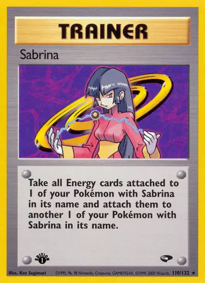 Image de la carte Pokemon Sabrina (Édition 1) 110/132