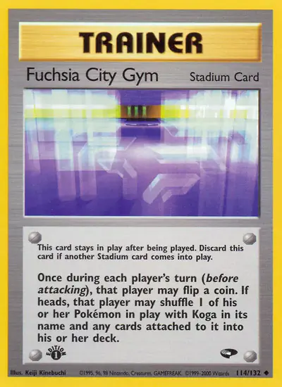 Image de la carte Pokemon Fuchsia City Gym (Édition 1) 114/132