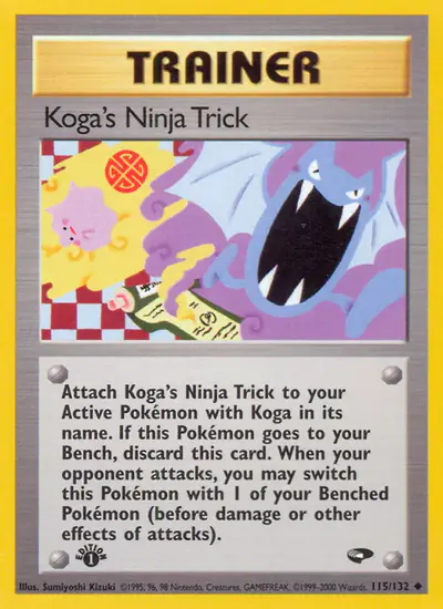 Image de la carte Pokemon Koga's Ninja Trick (Édition 1) 115/132