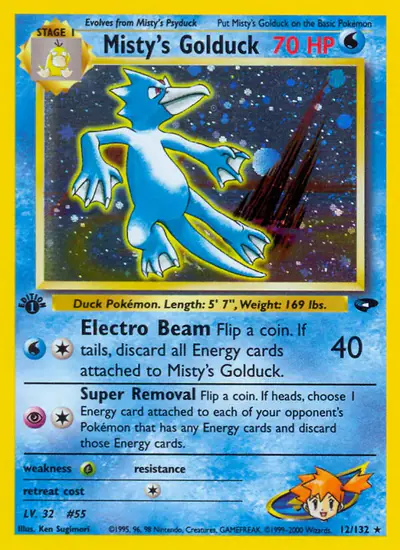 Image de la carte Pokemon Misty's Golduck (Édition 1) 12/132