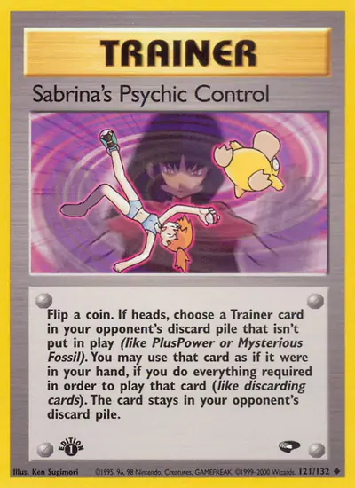 Image de la carte Pokemon Sabrina's Psychic Control (Édition 1) 121/132