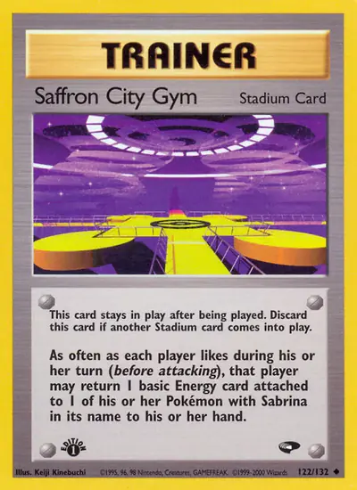 Image de la carte Pokemon Saffron City Gym (Édition 1) 122/132
