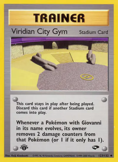 Image de la carte Pokemon Viridian City Gym (Édition 1) 123/132