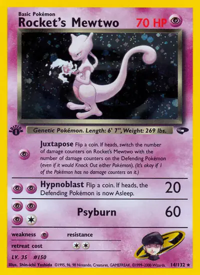 Image de la carte Pokemon Rocket's Mewtwo (Édition 1) 14/132