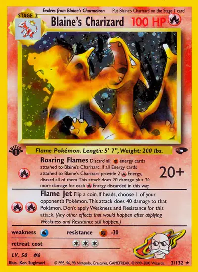 Image de la carte Pokemon Blaine's Charizard (Édition 1) 2/132