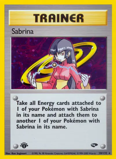 Image de la carte Pokemon Sabrina (Édition 1) 20/132