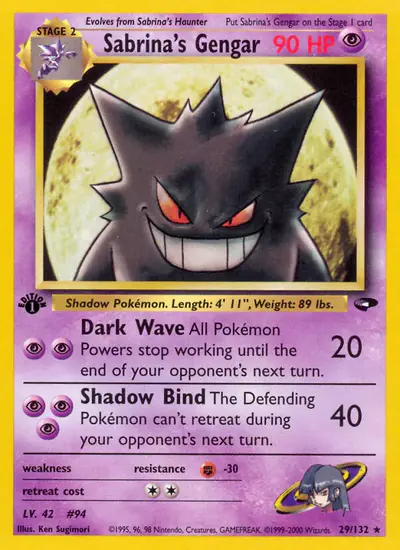 Image de la carte Pokemon Sabrina's Gengar (Édition 1) 29/132