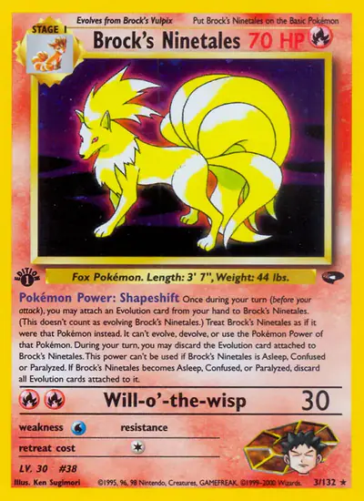 Image de la carte Pokemon Brock's Ninetales (Édition 1) 3/132