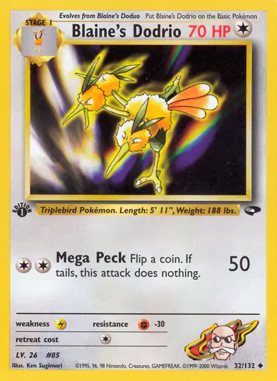 Image de la carte Pokemon Blaine's Dodrio (Édition 1) 32/132