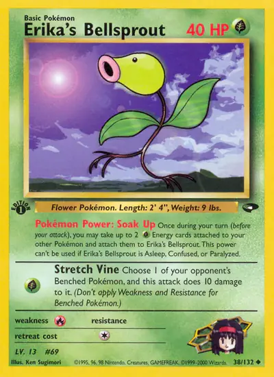 Image de la carte Pokemon Erika's Bellsprout (Édition 1) 38/132
