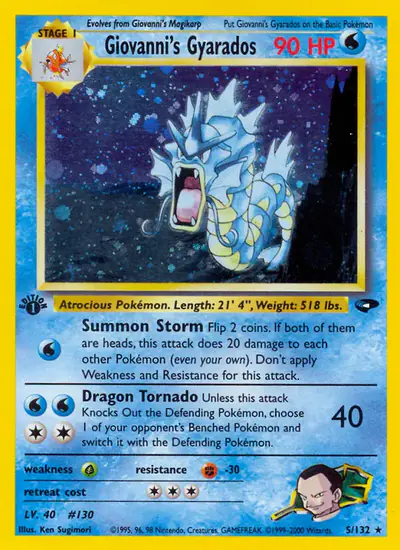 Image de la carte Pokemon Giovanni's Gyarados (Édition 1) 5/132