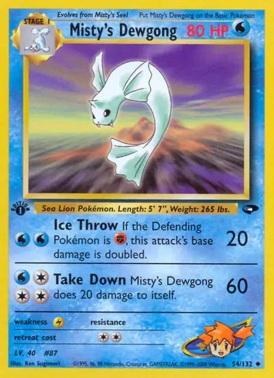 Image de la carte Pokemon Misty's Dewgong (Édition 1) 54/132