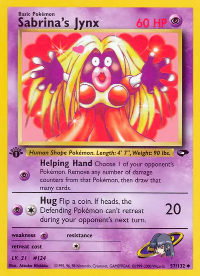 Image de la carte Pokemon Sabrina's Jynx (Édition 1) 57/132